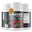 Berberine Ceylon Cinnamon - Bitter Melon AVG Gymnema sylvestre Turmeric Milk Thistle Licorice Holy Basil Fenugreek Banaba와 모든-in-1 보충