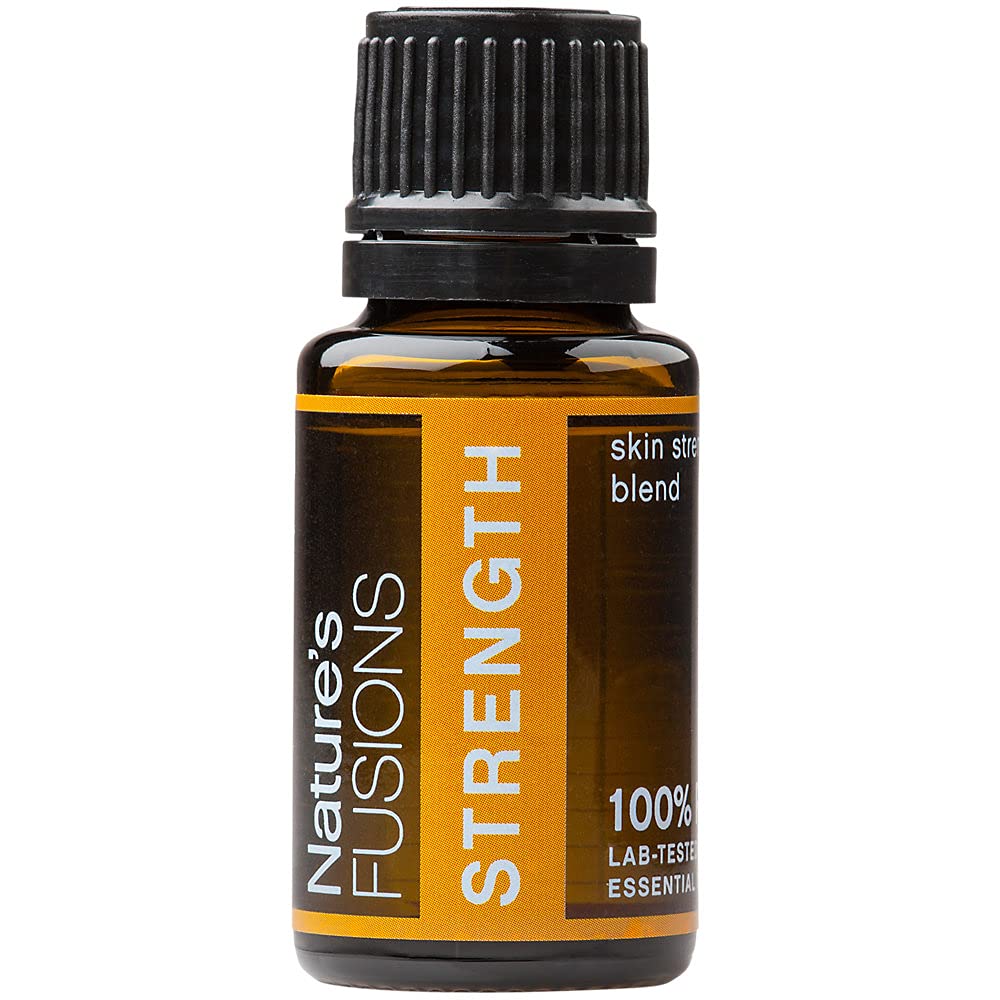 Nature 's Fusions Strength, 아로마 테라피 및 화제 사용에 대한 100 % 순수하고 천연 오일 혼합, .5 Fl Oz (Pack of 1) (15 mL)