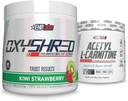EHP Labs Shred + 아세틸 번들 - OxyShred Thermogenic Pre 운동 분말 & Shredding 보충교재 - 아세틸 L 카르니틴 - 지원 자연적인 에너지, 원조 대사 및 건강한 뇌 기능