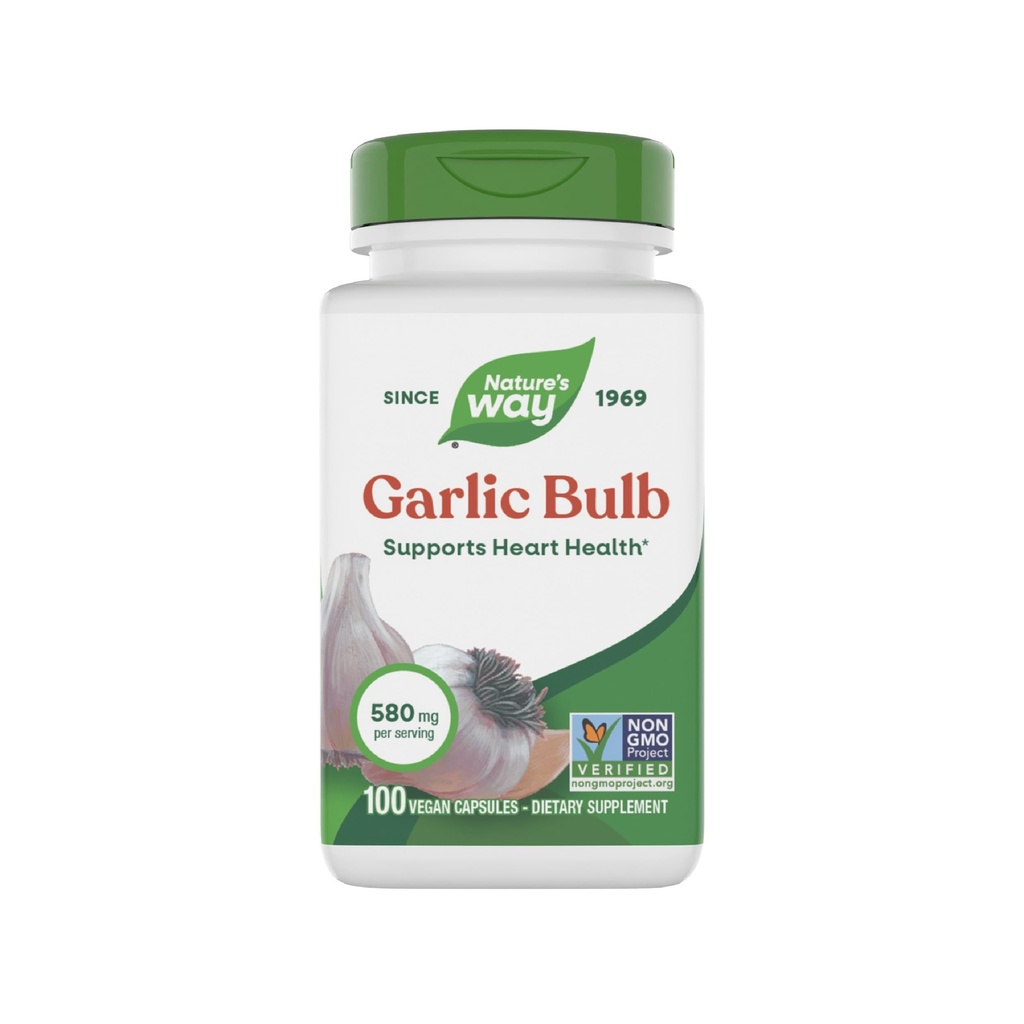 자연의 방법 마늘 전구, 지원 심장 건강 *, 비 GMO 프로젝트 검증, 서빙 당 580 mg, 채식주의자, 100 캡슐 (포장 월병)
