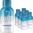 Calm & Easy - 천연 스트레스 완화 샷, KSM-66 Ashwagandha, Suntheanine L Theanine, Calming Adaptogen 음료, Relaxation, Focus 및 Mood | 2 oz 액체 병 (6 팩)