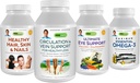 ANDREW LESSMAN 4 제품 고객 마음에 드는 뭉치 - 순환 & 정맥 지원, 건강한 머리, 피부 및 못, 궁극적인 눈 지원 및 최대 정유 오메가 3 (오렌지)의 각 30 조사