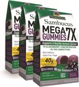 자연의 답변 Sambucus Mega Gummies | 7X More Elderberry Concentration | 알코올 프리, 글루텐 프리, 젤라틴 프리, 비 GMO & 보존품 | 30ct Gummies (패키지 3)