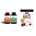 Natrol JuiceFestiv SelenoExcell와 전체 음식 [Phyto] Nutrients & Force Factor Total Beets Soft Chews with Beetroot, Nitrates, L-Citrulline, 포도 추출