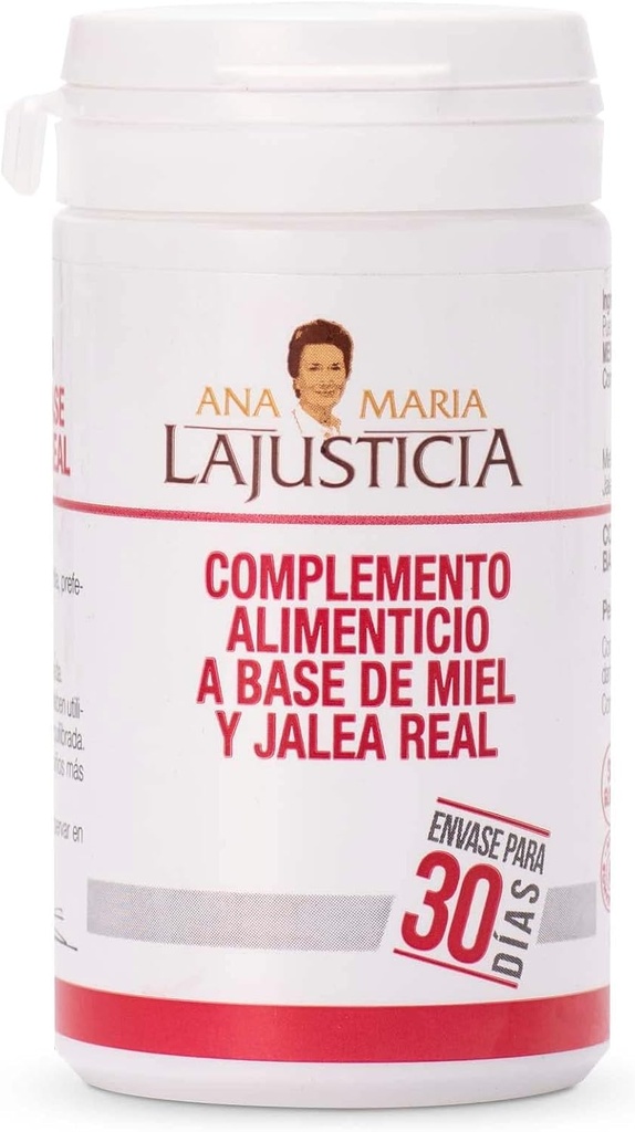 ANA MARIA LAJUSTICIA - 꿀과 로얄 젤리 - 식품 보충 - 135g - 낙농 및 글루텐 무료. 채식 친화적 인 Vascular 건강을 홍보하기 위해 완벽한.