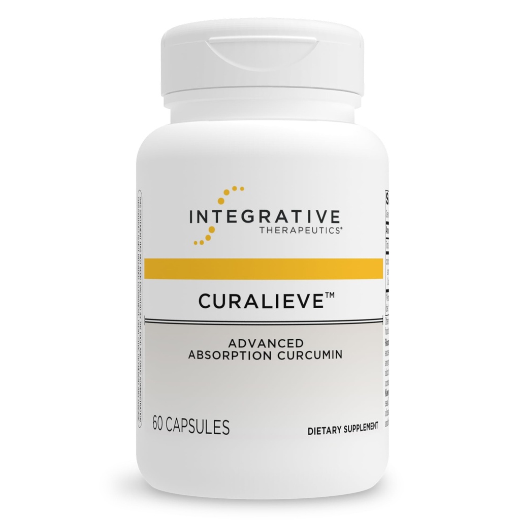 Integrative Therapeutics Curalieve - Antioxidant Support* - 높은 흡수 Curcumin - Vegan, Gluten-Free & Dairy-Free - 60 캡슐 (30 인분)
