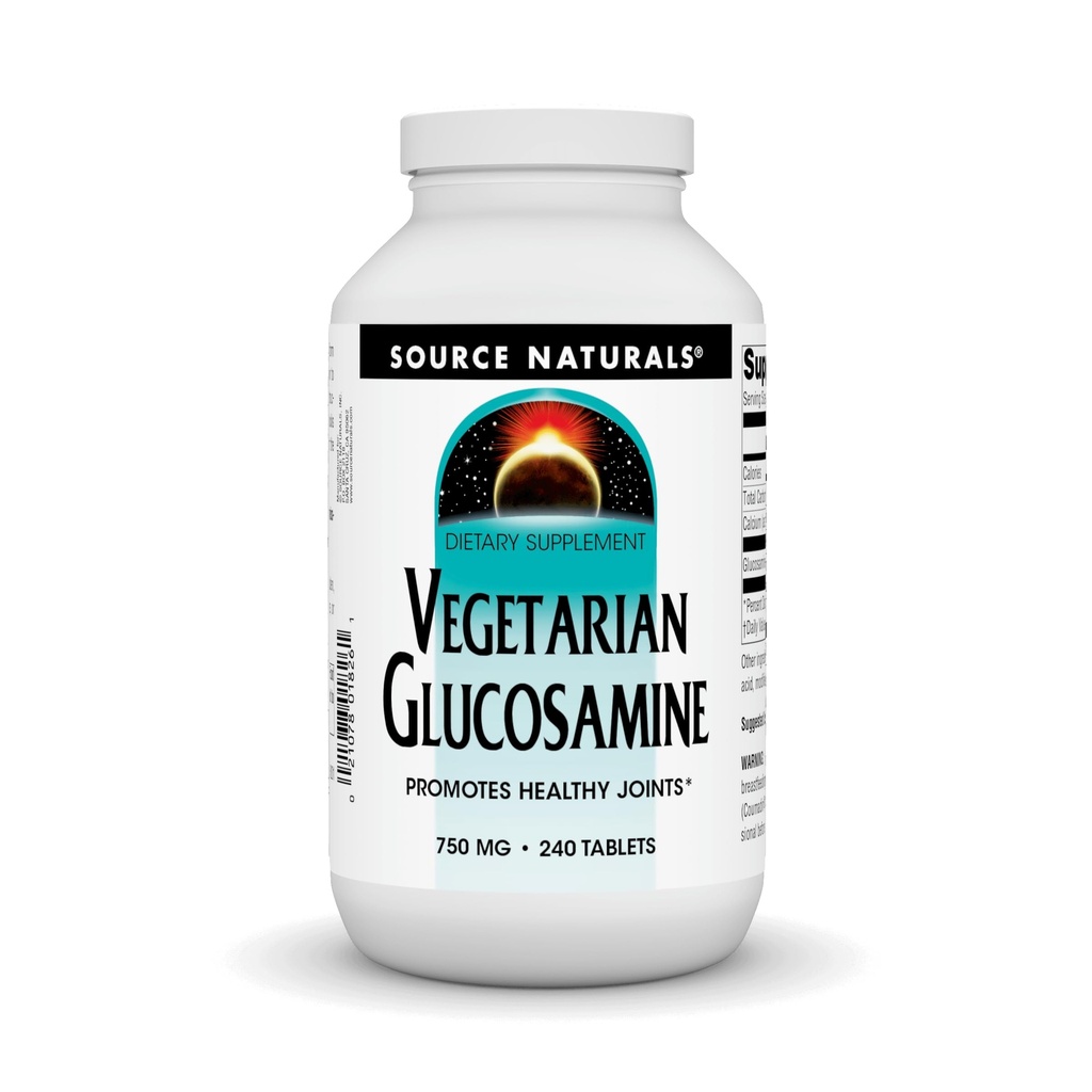 Source Naturals 채식 글루코사민, 건강한 관절을 촉진 * 750 mg 정제 - 240 조사