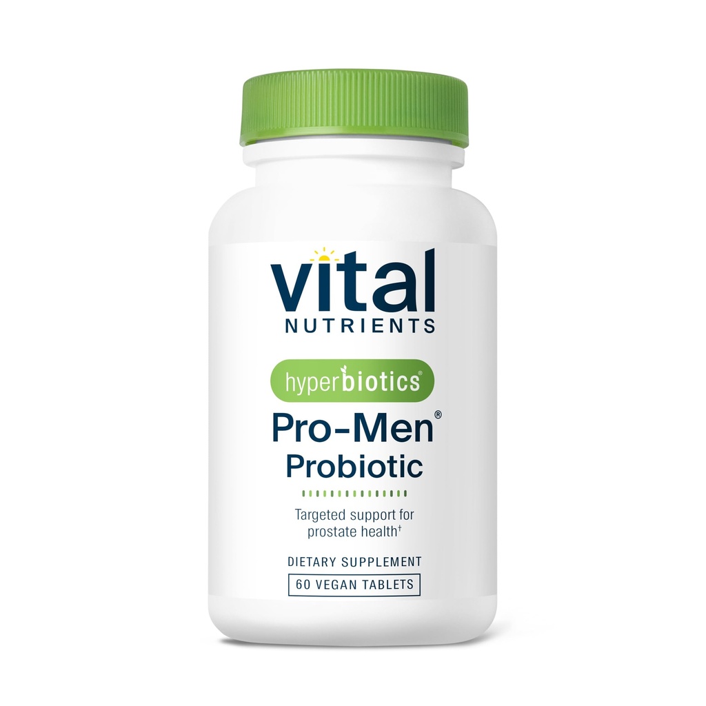 Hyperbiotics Vital Nutrients Pro Men Probiotics | 남성용 Vegan Advanced Probiotics | Prostate Health, Digestive Balance 및 Gut Health에 대한 임상적으로 장식 된 | 글루텐, Dairy, Soy Free | 60 정제