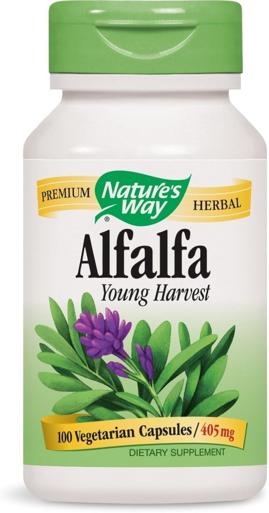 자연의 방법 Alfalfa 잎, 1,215 mg, 100 채식 캡슐, 2 팩