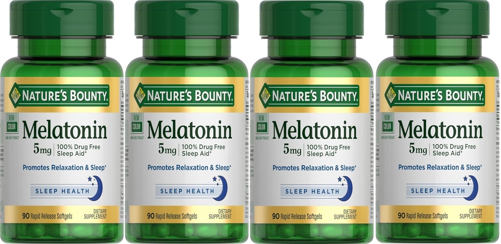 성격의 현상 최고 힘 Melatonin 5 mg Softgels 90 ea (4의 포장)