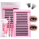 비틀 래쉬 클러스터 키트 사랑 표현 60D 80D 9-18mm 속눈썹 클러스터 키트 280pcs 개인 래쉬 확장 D 컬 3D 플립 발진 속눈썹 연장 DIY K009