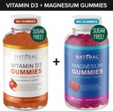 설탕 자유로운 비타민 D3 K2 Gummies (180의 Gummies)와 설탕 자유로운 여분 힘 마그네슘 Gummies (180의 Gummies), 비타민 D3 Gummies 5000 IU+K2 MK7 80 mcg, 마그네슘 Citrate Gummies 500 mg