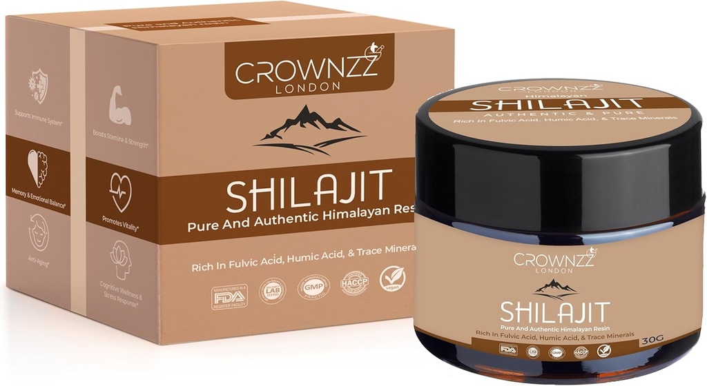 순수한 Shilajit - 남자 & 여자를 위한 유기 금 급료 Himalayan Shilajit 수지 - Fulvic, Humic 산 & 85+ 무기물 실험실에 있는 높 Strength Shilajit 부자 지원 Stamina
