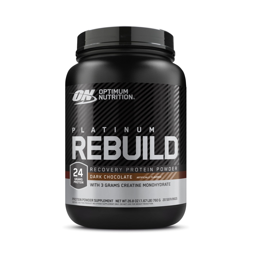 최적 영양 플래티넘 재건, Creatine Monohydrate, Dark Chocolate, 20 서빙 프리미엄 플래티넘 혼합 단백질 분말