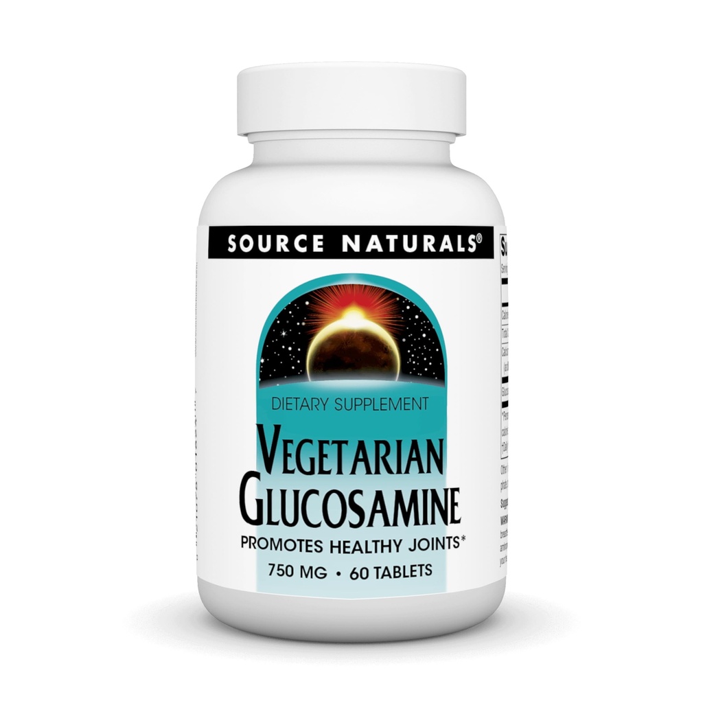 Source Naturals 채식 글루코사민, 건강한 관절을 촉진 *, 750 mg - 60 정제