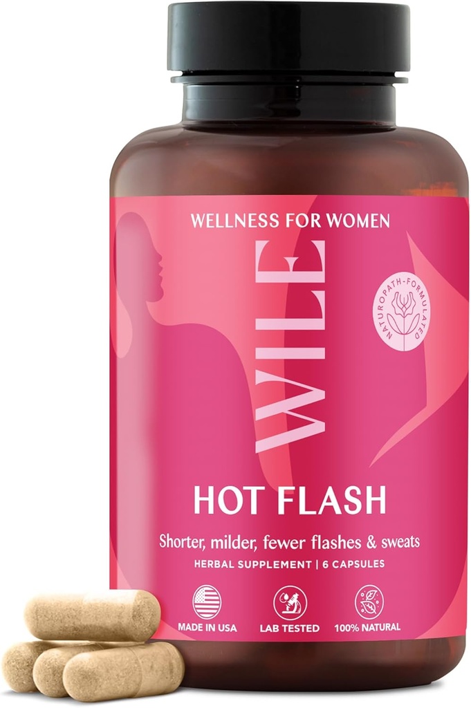 WILE Menopause와 Perimenopause는 여성을 위해 보충합니다 - Kudzu 뿌리를 가진 뜨거운 섬광 그리고 밤 땀 구호 - 긴장, 뜨거운 섬광, 호르몬 균형 & Restful 잠, 30의 서빙을 위한 Premenopause 지원