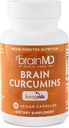 BRAINMD Brain Curcumins - 30 Vegan 캡슐 - Longvida Curcumin - 글루텐 무료 - 30 서빙