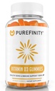 PUREFINITY 비타민 D3 5000 iu Gummies - 뼈 건강, 면역 건강 및 성인 및 어린이를위한 관절 근육 지원 - 글루텐 무료, 비 GMO - 60 Veggie Gummies