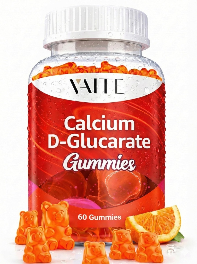 칼슘 D-Glucarate Gummies 1000mg - 남자와 여자를 위한 CDG Cleanse 보충교재, 호르몬 Metabolism 균형 & Menopause 지원, 비 GMO, Vegan, 글루텐 자유로운, Soy 자유로운 보충교재, 60 Gummy Chewables