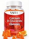 칼슘 D-Glucarate Gummies 1000mg - 남자와 여자를 위한 CDG Cleanse 보충교재, 호르몬 Metabolism 균형 & Menopause 지원, 비 GMO, Vegan, 글루텐 자유로운, Soy 자유로운 보충교재, 60 Gummy Chewables