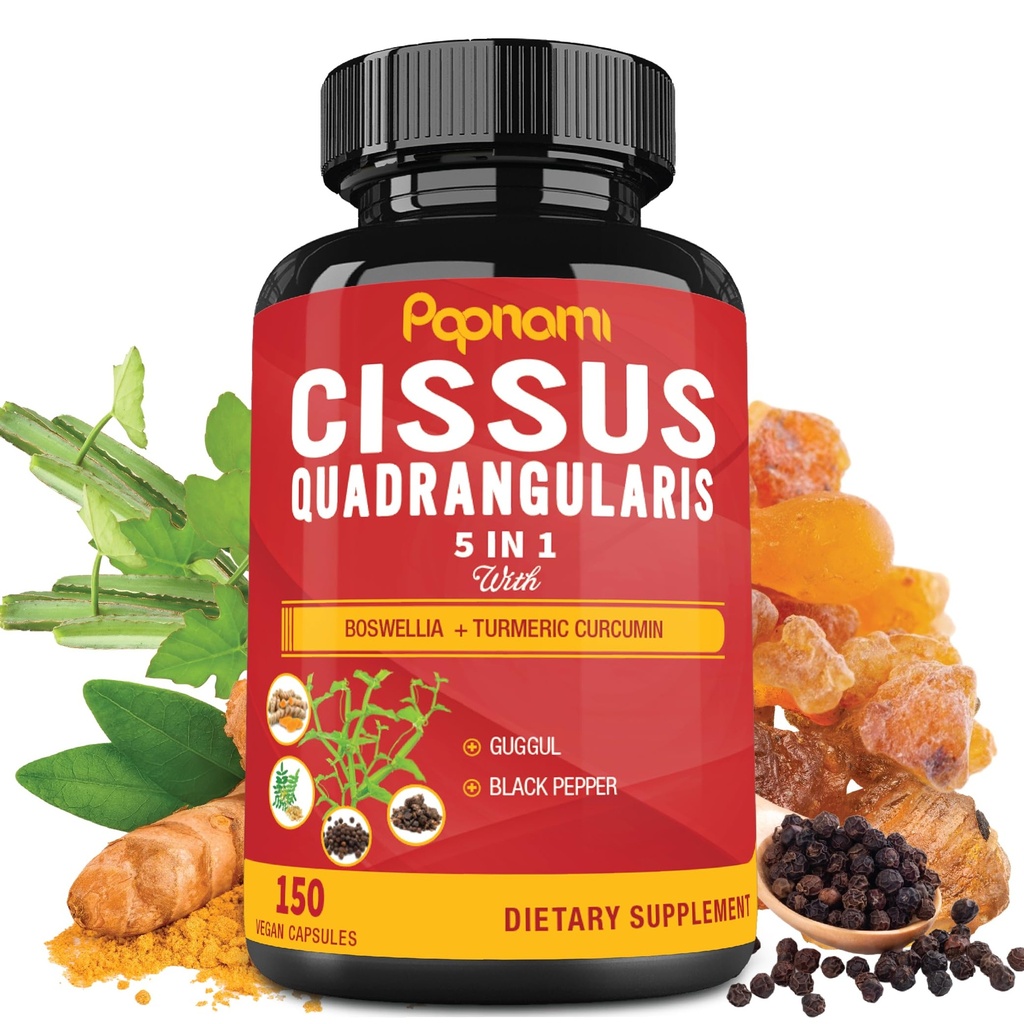 Boswellia, Guggul, Turmeric, Black Pepper Extract와 우수한 Cissus Quadrangularis 캡슐 - 150 캡슐 - 5 개월 공급