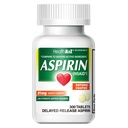HealthA2Z® Aspirin 81 mg | 저강도 | Enteric coated | Pain Relief | 미노 체 근육 통증 및 주름 감소 | Fever Reducer | 흡진기(300 카운트)