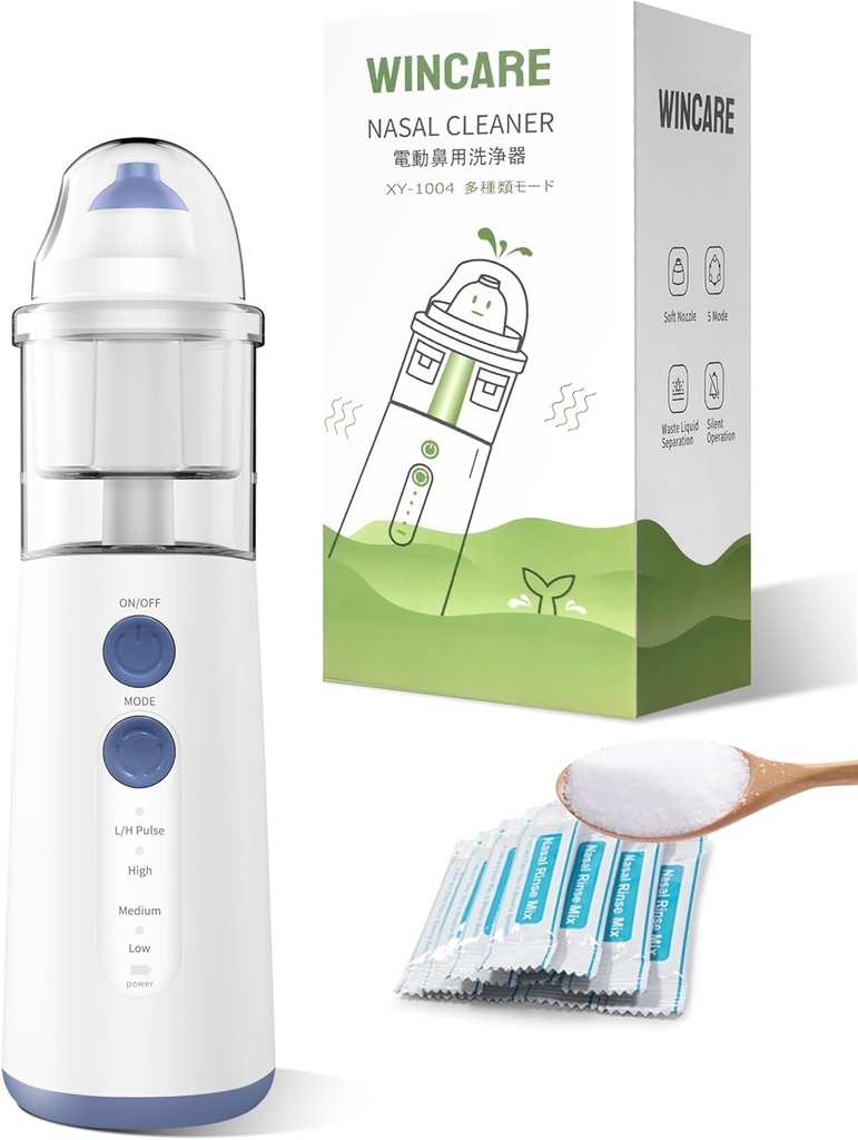 Sinus Relief Nose Cleaner의 Nasal Care, Sinus Rinse Kit with10 Salt Pack, 어린이 및 성인을위한 휴대용 Nasal Irrigation System, Neti Pot (블루