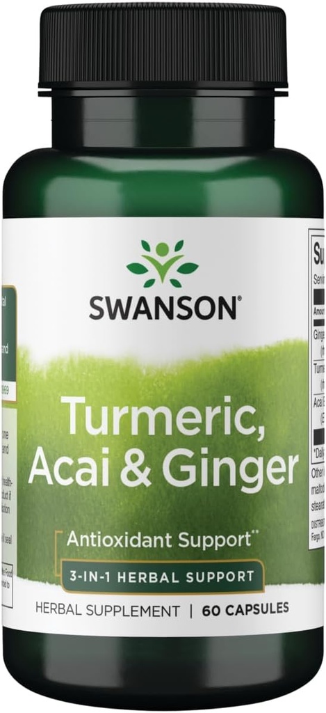 Swanson Full Spectrum Turmeric Acai & Ginger 60 캡슐