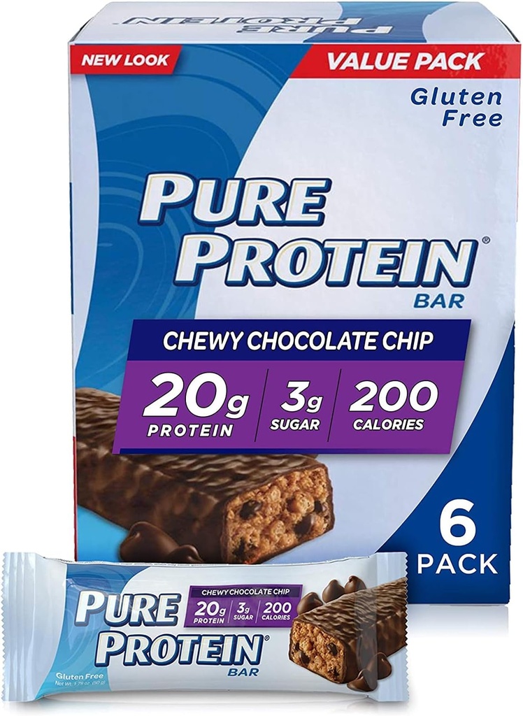 Pure Protein® Chewy 초콜릿 칩, 50 그램, 6 개 멀티 팩