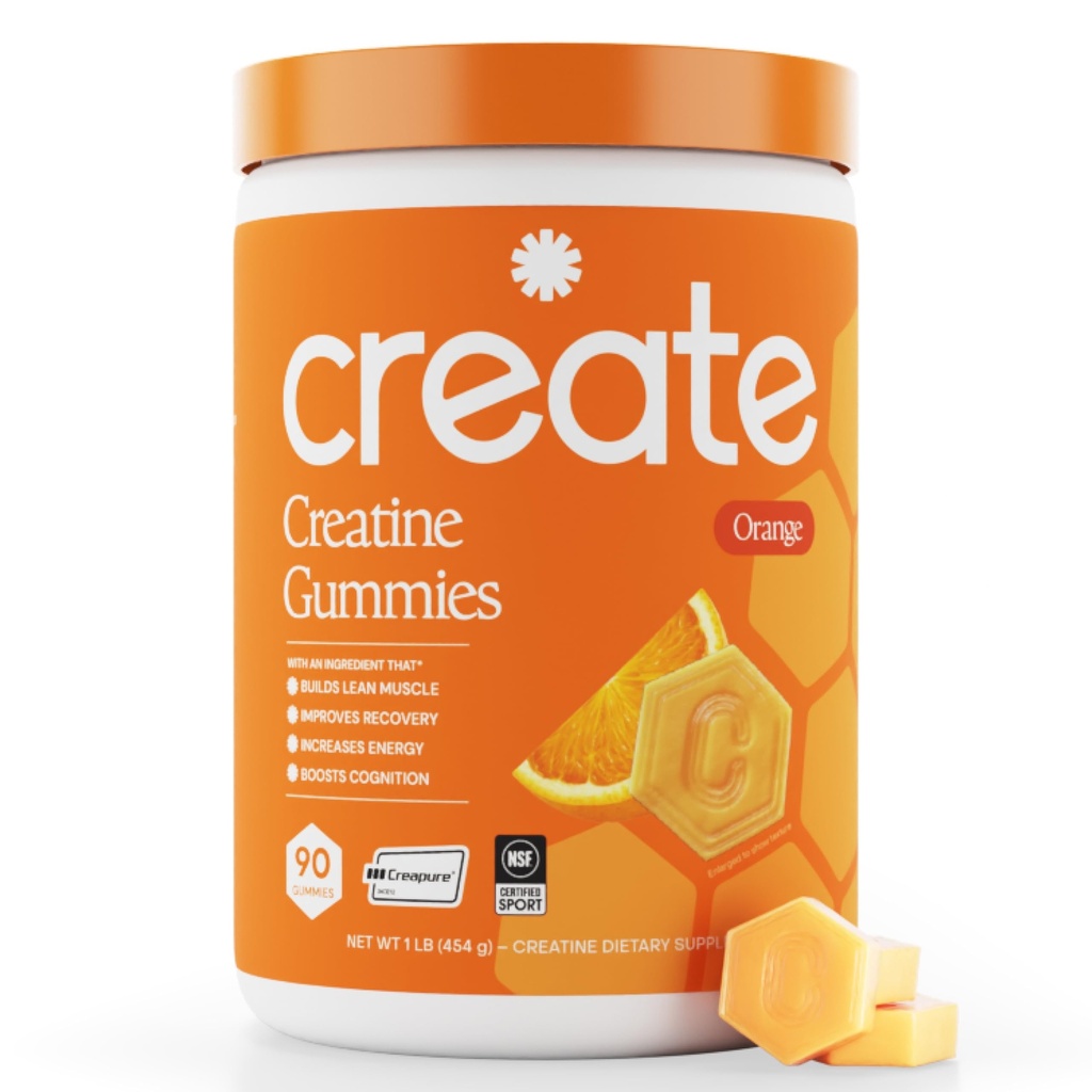Men & Women, Boost Focus, Strength, Endurance, Anti-Melting Formula, Vegan, Gluten-Free, Non-GMO, 1.5g of Creatine for Gummy (Orange, 90 ct)에 대한 Creatine Monohydrate Gummies 생성