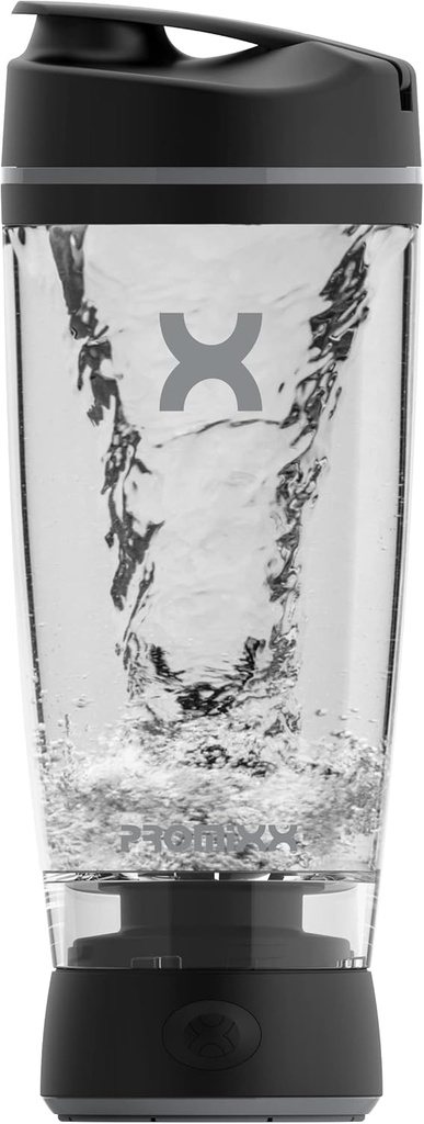 Promixx Original Shaker Bottle - 부드러운 단백질 쉐이크 용 배터리 전원 - BPA Free, 20oz Cup (Black)