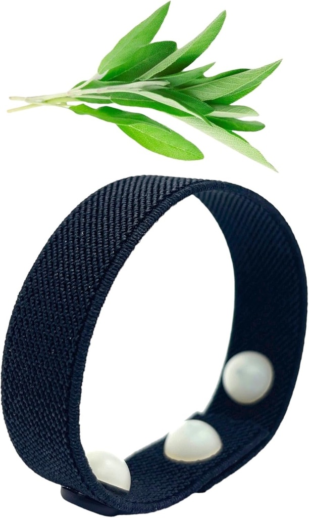 뜨거운 플래시 밴드 냉각 - 수면 및 균형 운동화 팔찌 - Menopause를위한 Clary Sage Scented Relief Band - AcuBalance Wellness