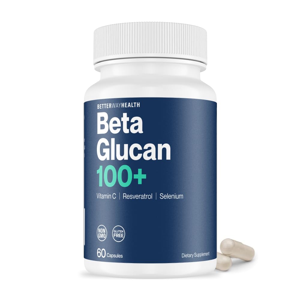 Better Way Health Advanced Immune Readiness - 1,3/1,6 베타 글루칸 비타민 C, 셀레늄 & Resveratrol - NK 셀 & Phagocytosis에 대한 면역 지원 보충 – 60 캡슐
