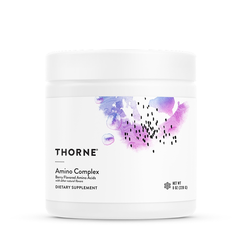 THORNE - Amino Complex - Pre 또는 Post-Workout에 대한 임상 지원 EAA 및 BCAA 분말 - Lean 근육 질량 및 운동 회복 촉진 * - 스포츠에 대한 NSF 인증 - 30 서빙 - 8.0 Oz - Berry