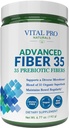 Vital Pro Naturals - 35 Prebiotic Fiber 및 35 Organic Superfoods와 Dietary Support 및 Occasional Constipation을위한 고급 섬유 35 분말 보충 교재, 6.77 oz