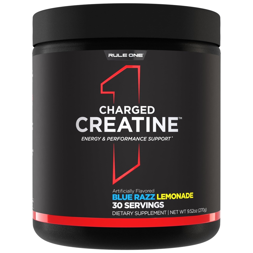 규칙 1 충전 크레아틴 - Creatine, Electrolyte 및 인텐스, 성능, & Hydration Support (30 서빙, Blue Razz Lemonade)의 다기능 운동 보충