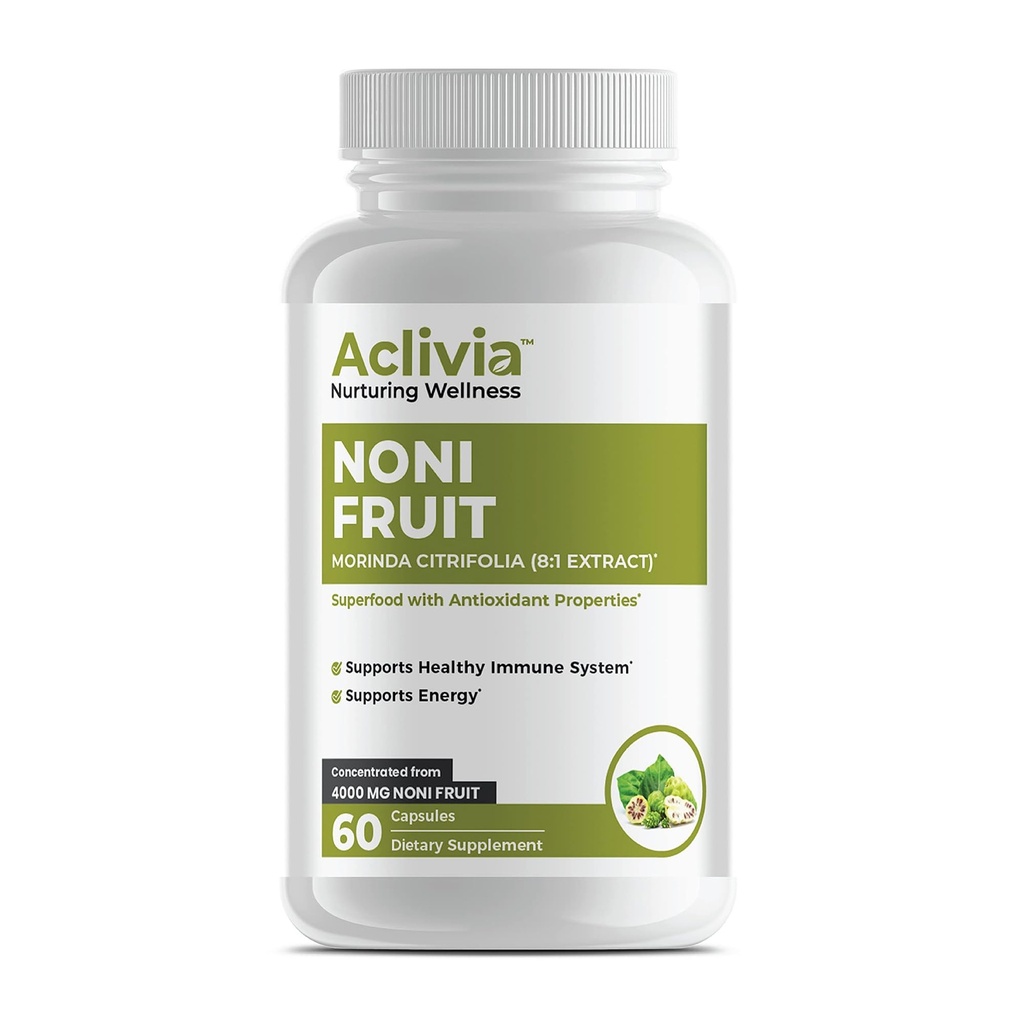 유기 하와이 노니 과일 캡슐 4000 mg - 모리다 Citrifolia 보충 - 비 GMO, 글루텐 - 무료, 미국, 인공 첨가물 없음 (60 개)