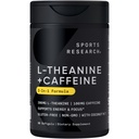 Caffeine & Coconut MCT 기름을 가진 스포츠 연구 L-Theanine 보충교재 - Drowsiness 없는 집중된 에너지, Alertness & Relaxation - 200mg L Theanine, 100mg 유기 카페인 - 60 액체 Softgels