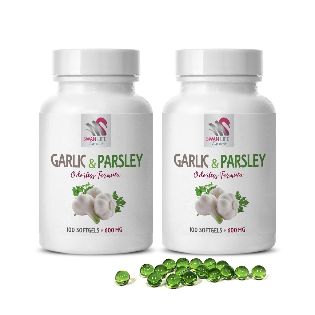 마늘 보충제 - GARLIC 및 PARSLEY ODORLESS FORMULA - 여성, 마늘 allicin, allicin, 마늘 보충, 마늘 parsley, parsley 캡슐, 무취 마늘 - 2B 200 모자를위한 뼈 건강 비타민