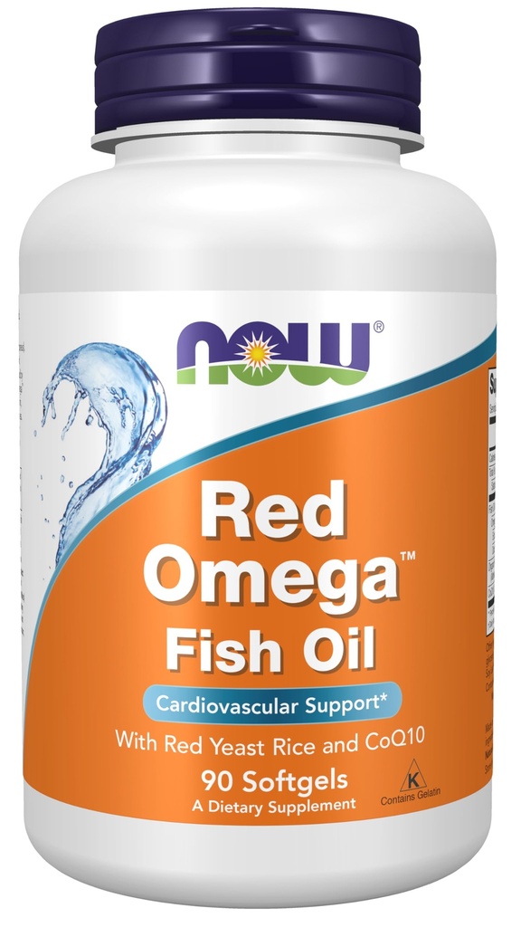 NOW Foods, CoQ10 30 mg 및 Omega-3 Fish Oil, 심혈관 지원 *, 90 Softgels와 레드 오메가 TM