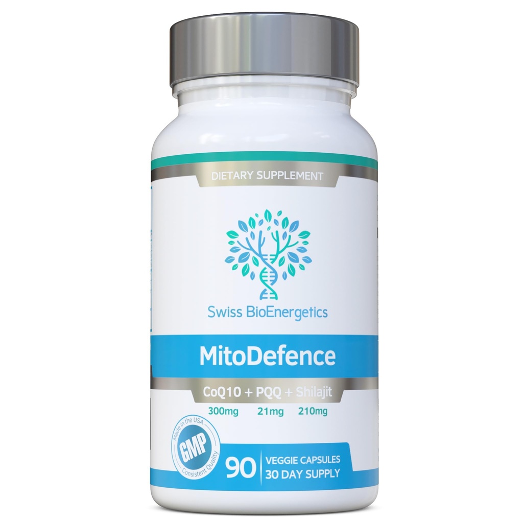 MitoDefence - 21mg PQQ와 210mg Shilajit 매일 복용량을 가진 300mg CoQ10 - 강화된 흡수를 가진 온갖 Mitochondrial 지원 - 미국에서 제조되고 시험하는
