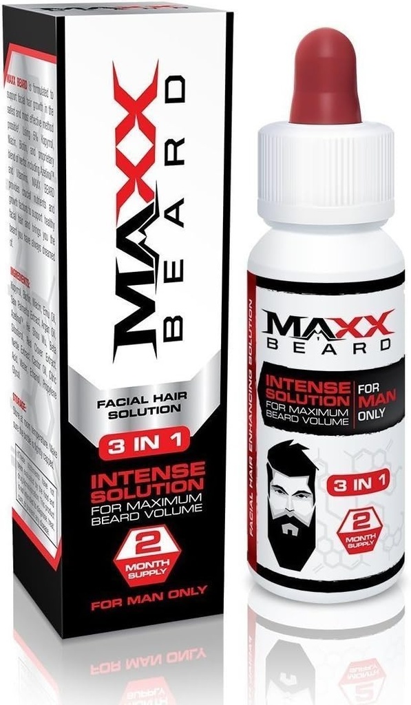 Maxx Beard -#1 Beard 성장 해결책, 최대 Beard 양을 위한 자연적인 해결책-2 달 공급
