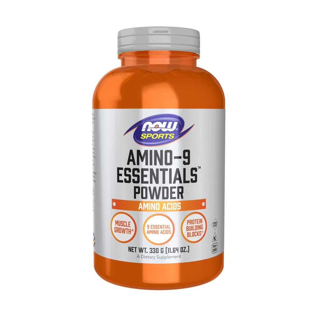 지금 스포츠 영양, Amino-9 EssentialsTM 분말, 강화 된 단백질 합성, 아미노산, 330-Grams