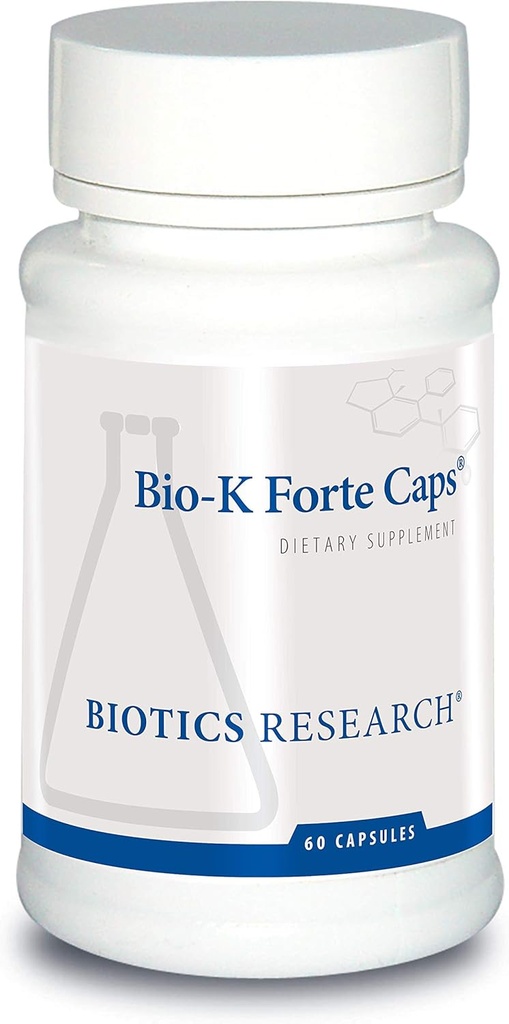 Biotics Research Bio K Forte Caps Vitamin K as menaquinone 7, phytonadione, K1 및 MK 7과 결합 1 : 10 비율. SOD 및 Catalase 60 캡슐을 가진 높은 Potency 비타민 K