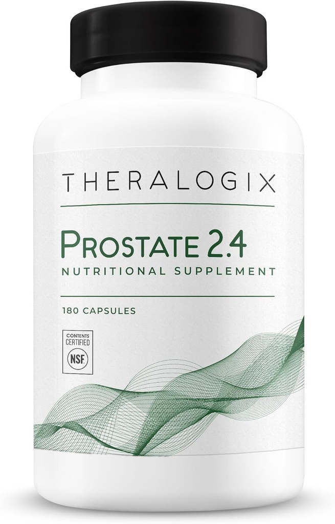 Theralogix Prostate 2.4 영양 보충 - 90 일 공급 - 남자를위한 전립선 건강 - 건강한 전립선 조직 - Lycopene, 비타민 D3, 셀레늄 & 비타민 E - NSF 인증 - 180 캡슐