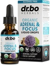아드레날린 지원은 액체 낙하를 보충합니다 - 유기 아드레날린과 초점 보충교재, Cortisol 매니저 Adaptogen 성인, 아이 Calm를 위한 Ginkgo Biloba - 자연적인 두뇌 및 기억 피로 스트레스 주의 1oz