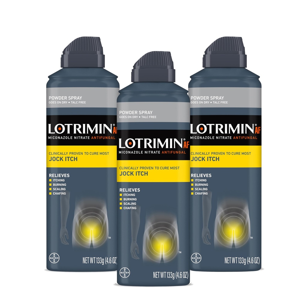 Lotrimin AF Jock Itch 분말 스프레이, Miconazole 질산염 2% - 대부분의 Itch, 4.6 Ounces (133 그램) 스프레이 캔의 처리