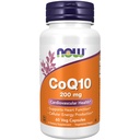 NOW 식품 보충제, CoQ10 (Coenzyme Q10) 200 mg, 심장 혈관 건강 *, 60 Veg 캡슐