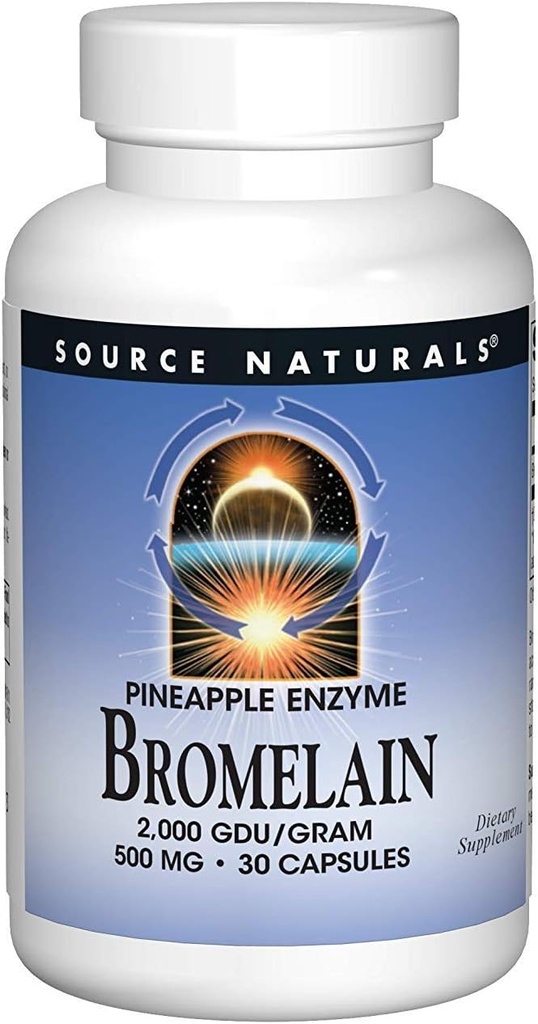 소스 자연 - Bromelain 2000 Gdu, 500mg, 30 캡슐