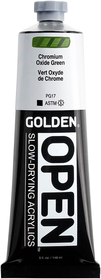 GOLDEN, 크롬 산화물 녹색, 5 fl oz에 의해 아크릴을 열기. 관, 직업적인 아크릴 페인트, Opaque
